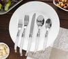 French Home Laguiole 20 Piece Stainless Steel Flatware Set, Service for 4, Pearl White