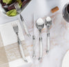 French Home Laguiole 20 Piece Stainless Steel Flatware Set, Service for 4, Pearl White