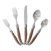 French Home Laguiole 20 Piece Stainless Steel Flatware Set, Service for 4, Café Au Lait