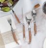 French Home Laguiole 20 Piece Stainless Steel Flatware Set, Service for 4, Café Au Lait